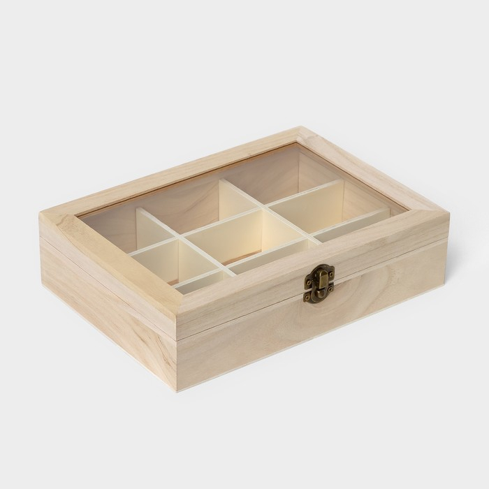 Ящик для хранения чайных пакетиков Доляна &laquo;Ахмадабад&raquo;, 9 ячеек, 24&times;17,3&times;6,5 см