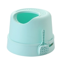 Туалет для кошек закрытый 47 x 47 x 35 см, бирюзовый Туалет для кошек закрытый 47 x 47 x 35 см, бирюзовый