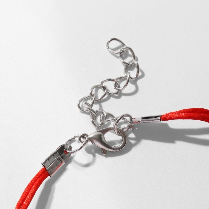 Браслет-оберег &laquo;Красная нить&raquo; талисман защиты, бусинка с глазиком, цвет синий с серебром, 18 см