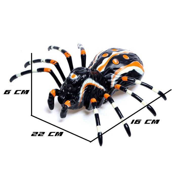 Паук радиоуправляемый &laquo;Тарантул&raquo;, эффект дыма, световые эффекты, работает от аккумулятора