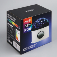 Световой прибор &laquo;Звёздное небо&raquo; 12 см, динамик, съёмная полусфера, свечение RGB, 220 В