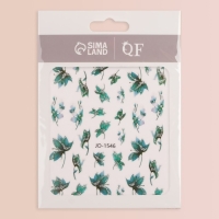 Наклейки для ногтей &laquo;Свежесть&raquo;, с блёстками, цвет зелёный