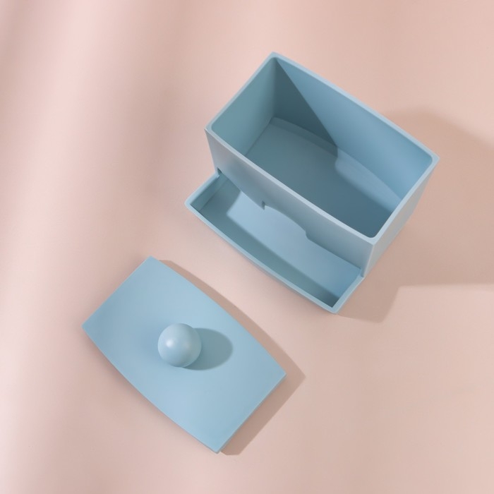 Органайзер для ватных палочек, с крышкой, 9 × 6,5 × 7,5 см, цвет МИКС Органайзер для ватных палочек, с крышкой, 9 × 6,5 × 7,5 см, цвет МИКС