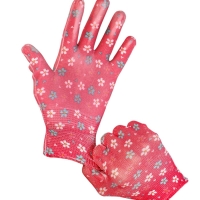 Перчатки нейлоновые, с ПВХ точками, размер 8, МИКС, &laquo;Цветы&raquo;, Greengo