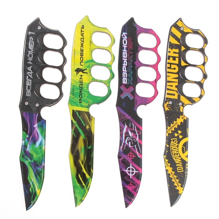 Деревянное оружие, детское сувенирное &laquo;Нож кастет&raquo;, МИКС, 27,5 х 6,4 см