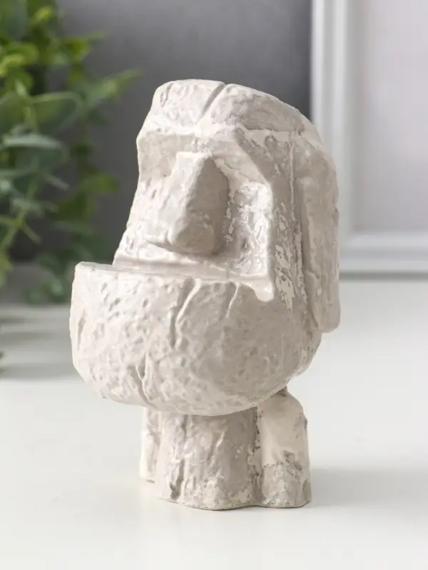 Подсвечник для тонкой свечи &laquo;Истукан&raquo;, 12.5&times;7&times;8 см, под камень