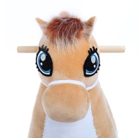 Качалка &laquo;Лошадка: Звёздочка&raquo;, музыкальная, цвет бежевый, цвет звёзд МИКС