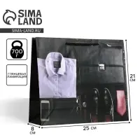 Пакет подарочный ламинированный, упаковка, &laquo;Стиль&raquo;, ML 21 х 25 х 8 см