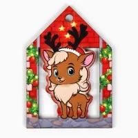 Ёлочная игрушка новогодняя &laquo;Олень&raquo;, на Новый год, 5,6 х 8 см
