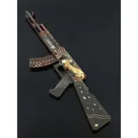 Набор сувенирное оружие &laquo;Красный с золотом&raquo;, автомат, пистолет с глушителем, нож-штык, 3 шт