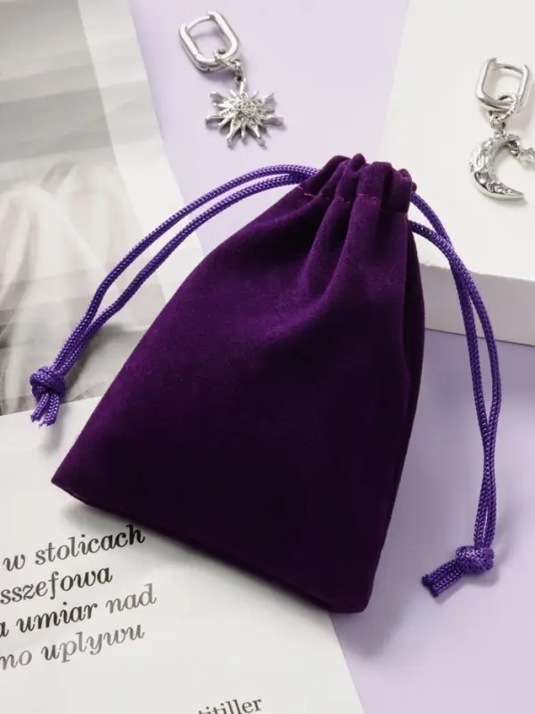 Мешочек бархатный, 7&times;9 см, фиолетовый