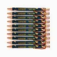 Ручка автоматическая софт-тач пластик "Дорогому учителю", синяя паста, 0.7 мм