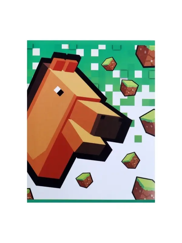 Тетрадь 48 листов в линейку Calligrata &laquo;Пиксели&raquo;, обложка мелованный картон, блок офсет, МИКС