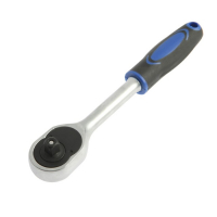 Вороток с трещоткой ТУНДРА, CrV, квадрат 3/8", изогнутая 2К рукоятка, 72 зубца, 200 мм Вороток с трещоткой ТУНДРА, CrV, квадрат 3/8", изогнутая 2К рукоятка, 72 зубца, 200 мм