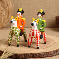 Дымковская игрушка "Всадник - офицер", 16 см, микс Дымковская игрушка "Всадник - офицер", 16 см, микс