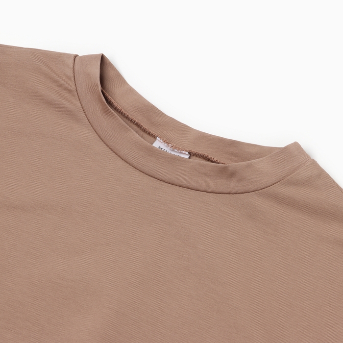 Платье женское со сборкой MINAKU: Casual Collection цвет тауп ,р-р 46 Платье женское со сборкой MINAKU: Casual Collection цвет тауп ,р-р 46