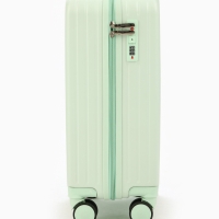 Чемодан 20", PС, 34*22*56, отд на молнии, код замок, 4 колеса, св. зеленый