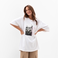 Футболка женская MIST Girl's rules, р.46, белый