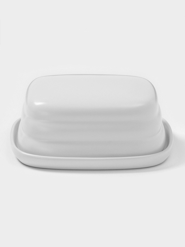 Маслёнка Доляна &laquo;Зефир&raquo;, 16&times;13,5&times;5 см, керамика, белая