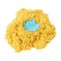 Игрушки в наборе ТМ "Космический песок" жёлтый + формочка 150 г. Пакет.