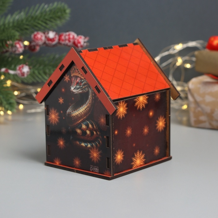 Новогодний чайный домик "Змея.Благополучия" 10,5х9,5х12 см