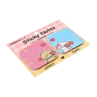 Набор 2 штуки блок с липким краем 51 х 51мм, 20 листов х 2 цвета "Милашки", МИКС Набор 2 штуки блок с липким краем 51 х 51мм, 20 листов х 2 цвета "Милашки", МИКС