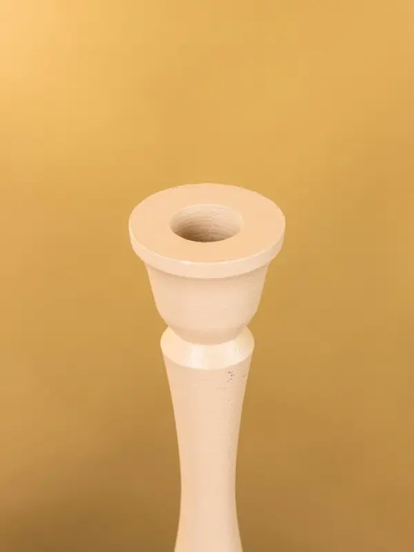 Подсвечник на 1 свечу "Бежевый" 10,5х10,5х34,5 см