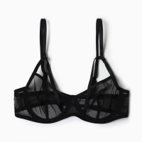 Бюстгалтер женский сетка, цвет черный, размер 85В