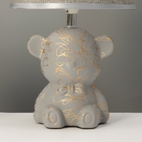 Настольная лампа "Мишка" 1х40Вт Е14 серый/золото 20х20х33см