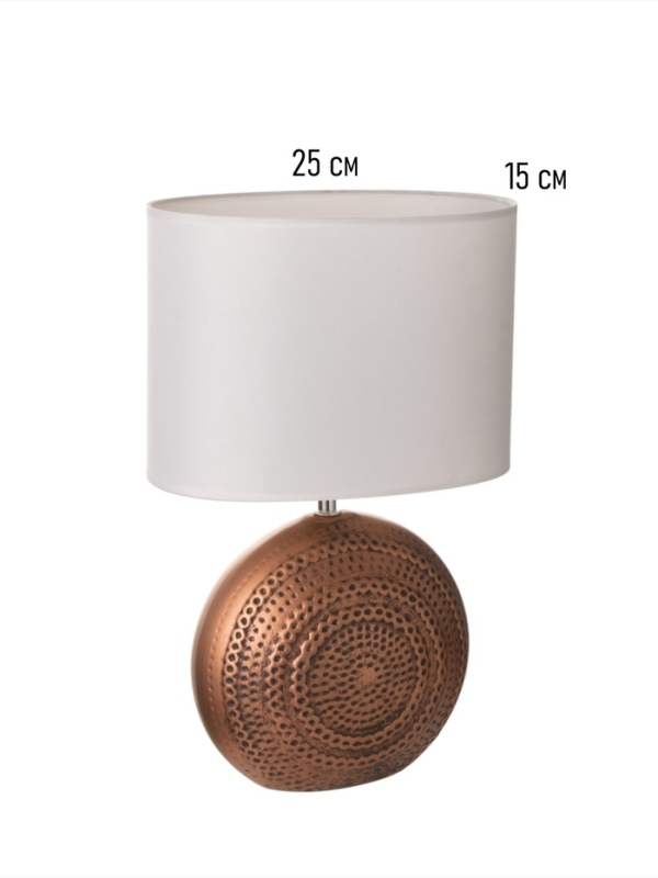Настольная лампа "Аико" 1х15Вт Е14 коричневый 25х15х37см