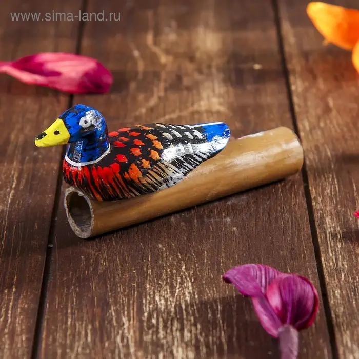 Сувенирный музыкальный инструмент &laquo;Свисток птичка&raquo;, 13&times;3&times;5 см, МИКС