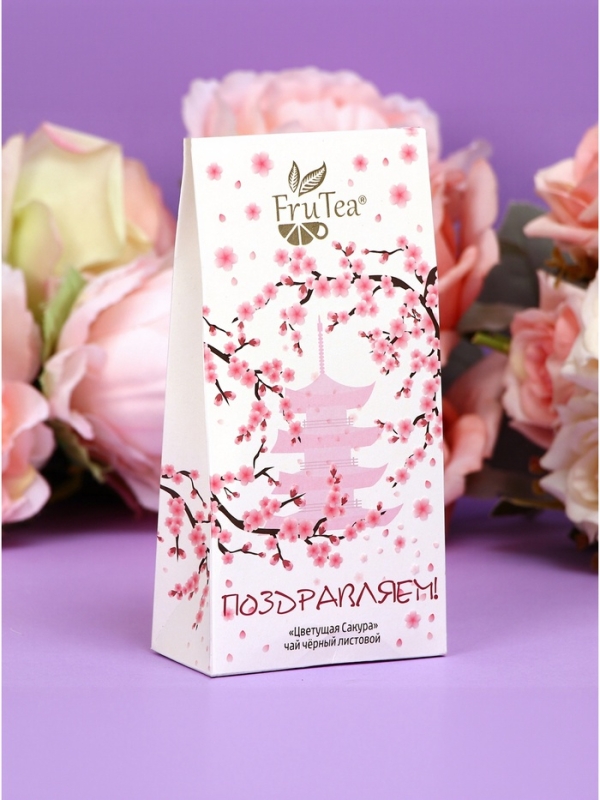 Чай черный листовой FruTea "Цветущая сакура", 50 г