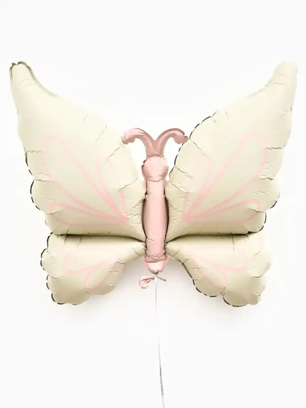 Воздушный шар фольгированный 37" &laquo;Бабочка, кремовый сатин&raquo;