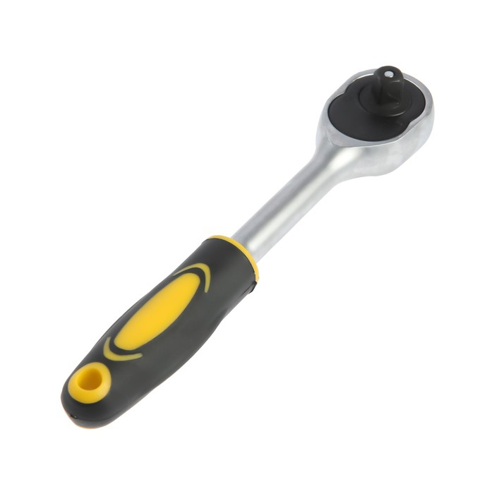 Вороток с трещоткой ТУНДРА, CrV, квадрат 3/8 Вороток с трещоткой ТУНДРА, CrV, квадрат 3/8", 2К рукоятка, 48 зубьев, 200 мм