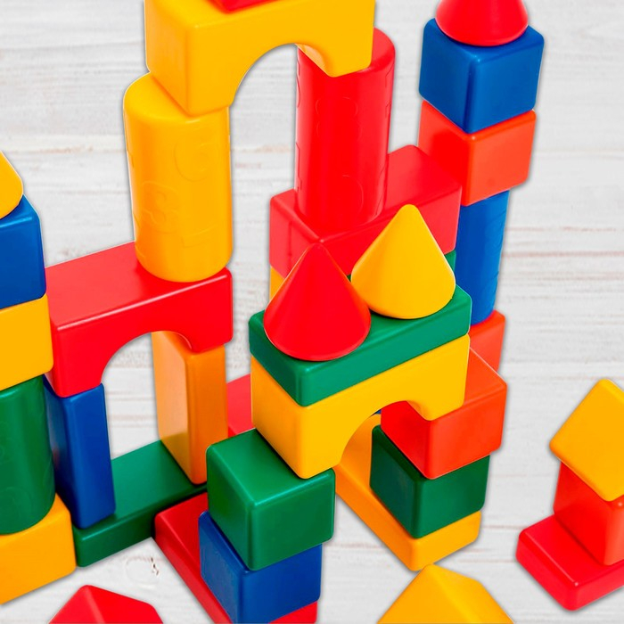 Строительный набор, 60 элементов 6 х 6 см Строительный набор, 60 элементов 6 х 6 см