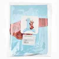 Воздушный шар фольгированный 32" "Цифра 1 с мишкой"  цвет голубой, под воздух