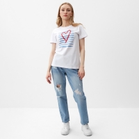 Футболка женская, цвет белый, размер 44