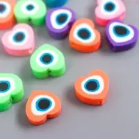 Набор бусин для рукоделия и плетения &laquo;Арт Узор. Сердечки от сглаза&raquo;, 25 шт., цветные, PVC, 0.5&times;1&times;1.1 см