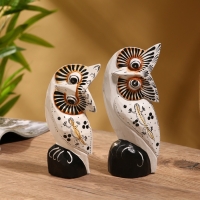 Сувенир интерьерный "Совы" дерево (набор 2 штуки) Сувенир интерьерный "Совы" дерево (набор 2 штуки)