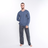 Комплект (лонгслив,брюки) мужской, цвет тёмно-синий, размер 58 Комплект (лонгслив,брюки) мужской, цвет тёмно-синий, размер 58