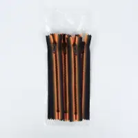 Молния &laquo;Трактор&raquo;, №5, неразъёмная, замок автомат, 18 см, оранжевая, чёрная