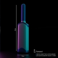 Щётка для удаления шерсти и волос с одежды и мебели с ручкой Доляна, 33&times;7,5&times;5 см, цвет синий