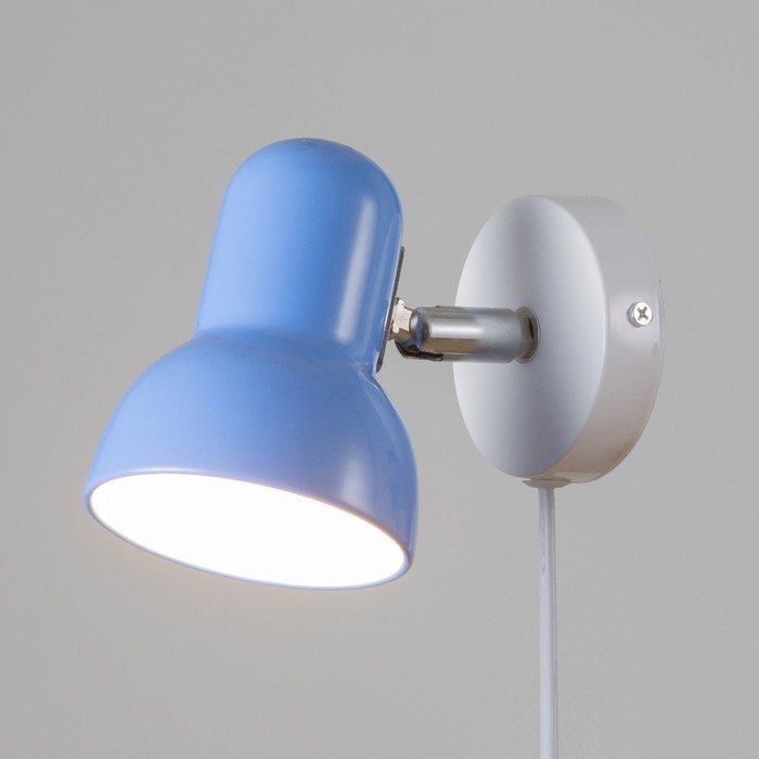 Бра с проводом "Севантос" Е27 40Вт синий 9х9х14 см