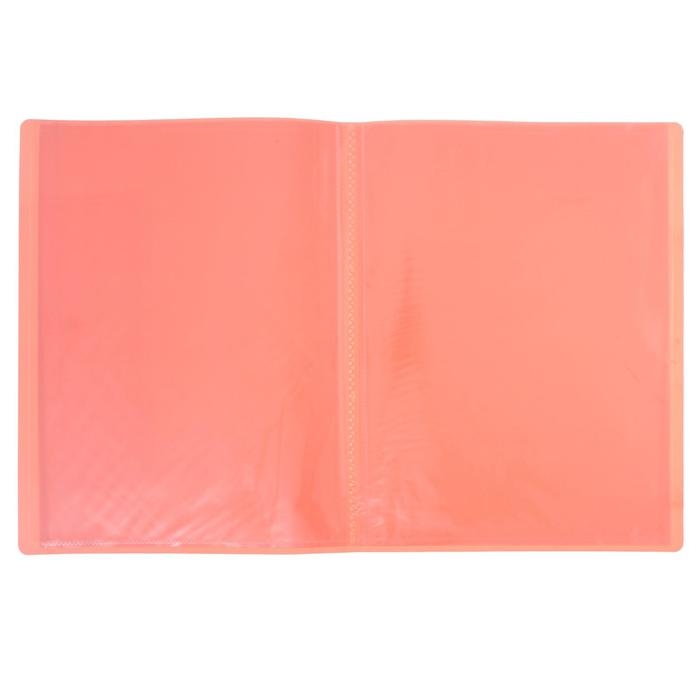 Папка с 10 вкладышами А4, 500 мкм, Calligrata, неон, оранжевая