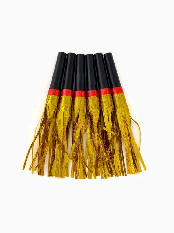 Карнавальный язычок &laquo;Дождик&raquo; золотой, 6 шт