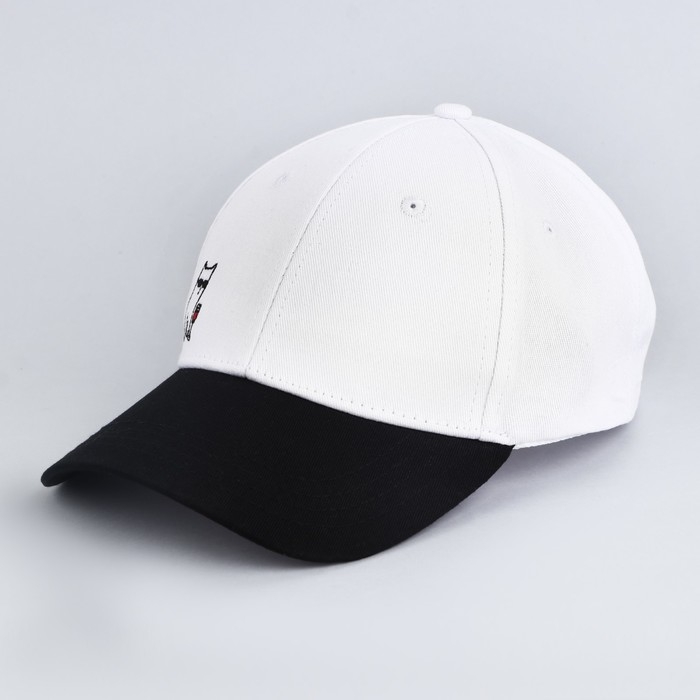 Кепка женская &laquo;Кот&raquo;, цвет белый, р-р 56