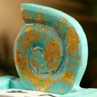 Календарь настольный &laquo;Ракушка&raquo;, 7&times;4&times;9 см, дерево, бирюзовый