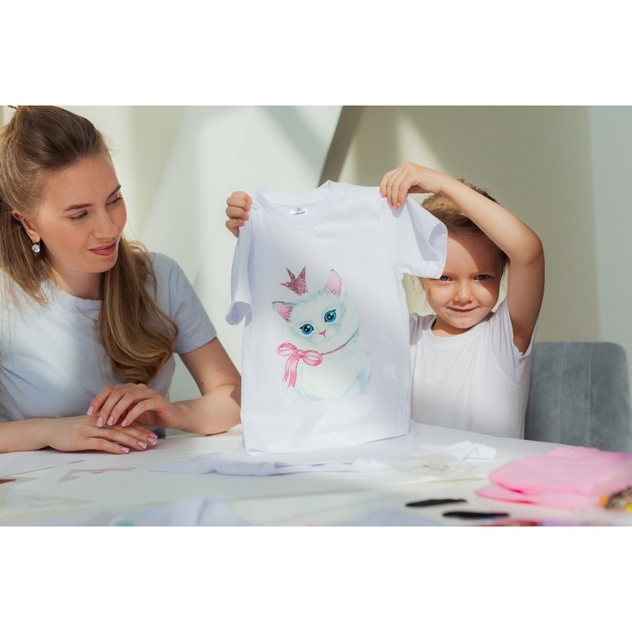 Термотрансфер с блёстками &laquo;Кошка принцесса&raquo;, 15 &times; 20 см