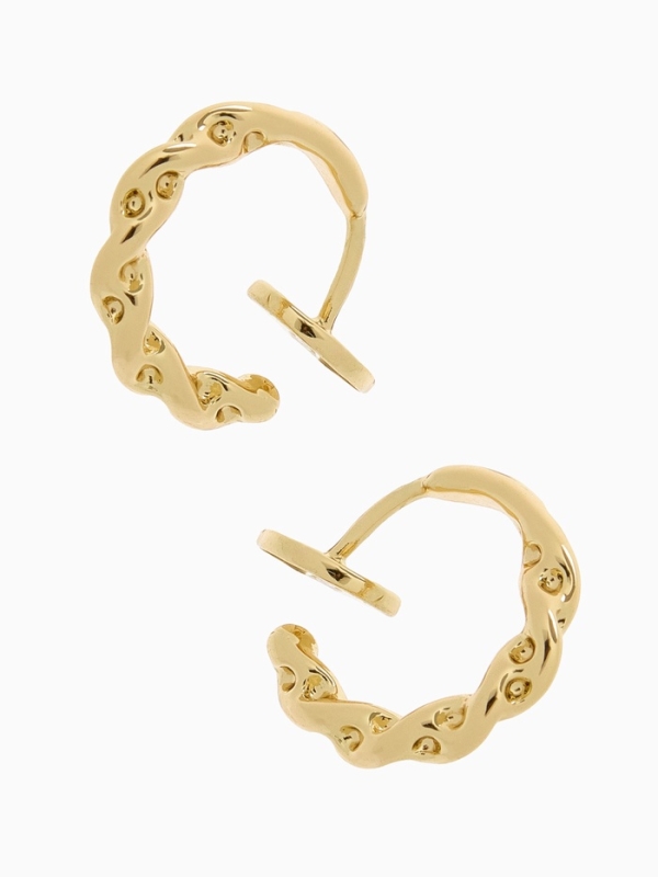 Клипсы &laquo;Тренд&raquo; кольцо переплетение, цвет золото