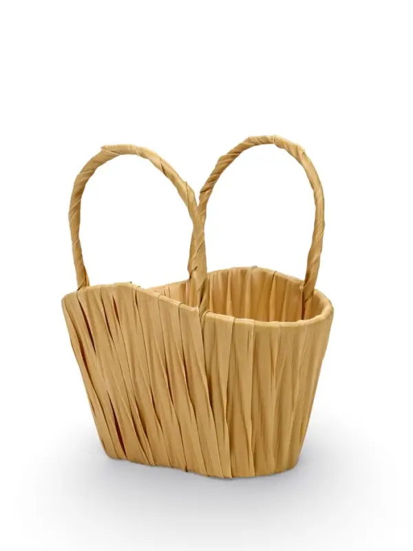 Корзина пластик 16 х 19 х 10 см, ручка__ бежевый